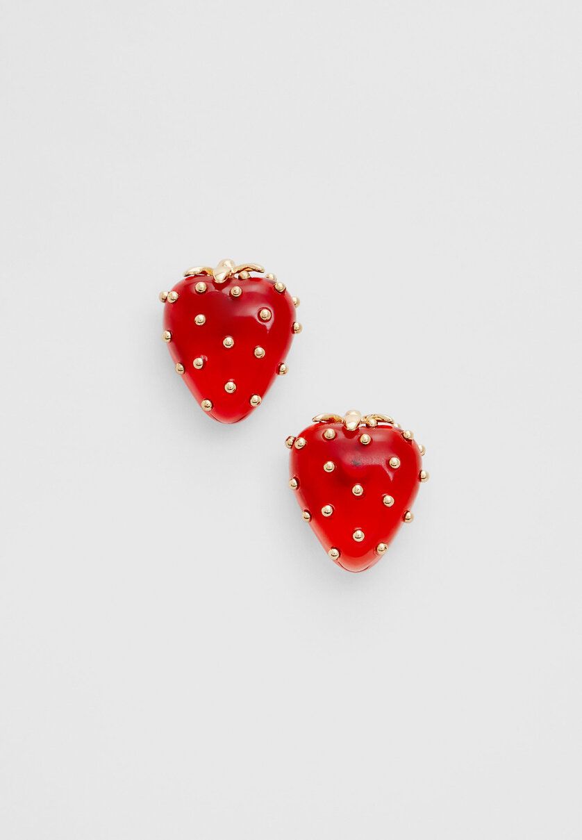 Strawberry earrings | Stradivarius (UK)