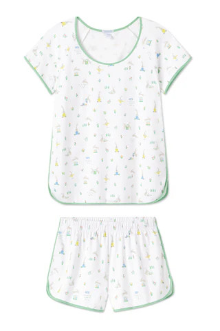 Pima Shorts Set in Bunnies | LAKE Pajamas
