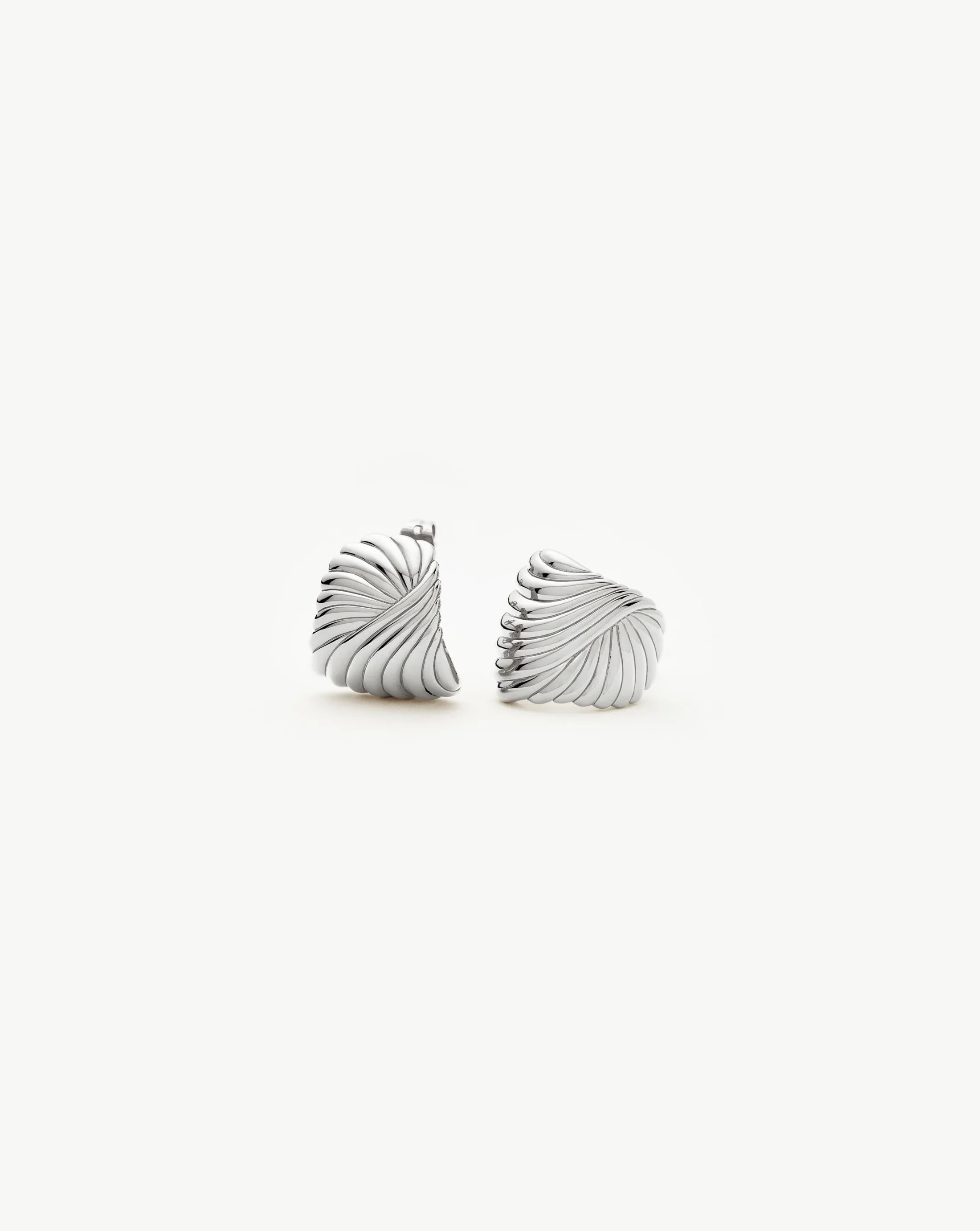 Ripple Stud Earrings | Silver Plated | Missoma UK | Missoma UK
