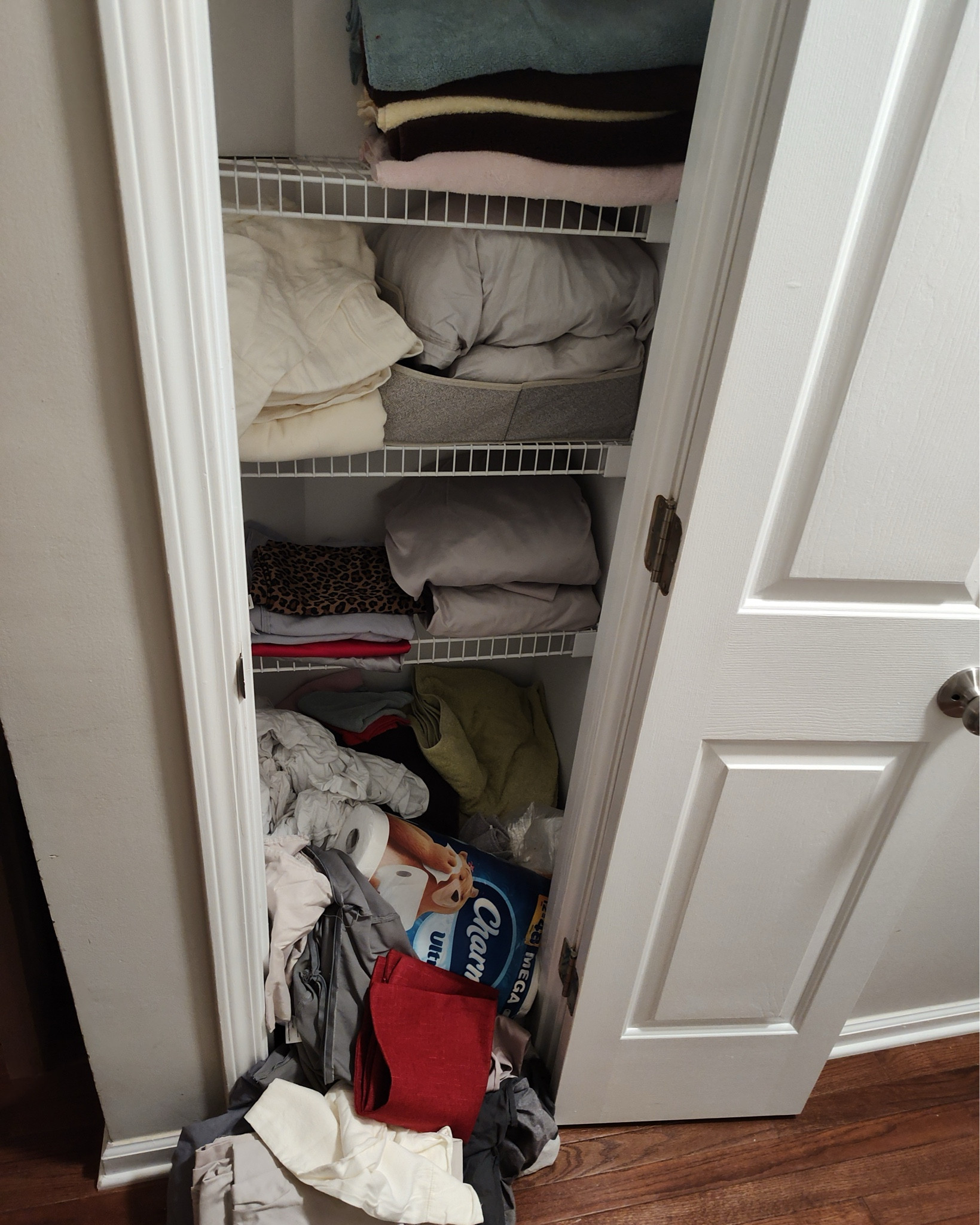I was tired of this closet.  I could never get the perfect fold, and I could never find anything.  I don’t do perfect.  I do functional .  I do things that make my life easier.

#LTKHome #LTKdayinmylife #LTKgrwm