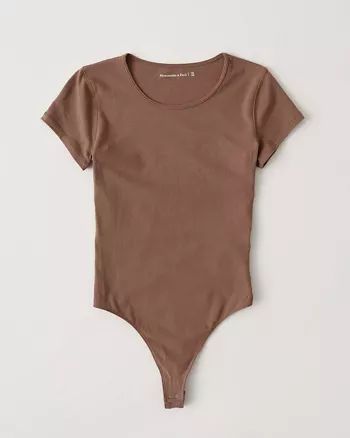 Short-Sleeve Crewneck Bodysuit | Abercrombie & Fitch US & UK