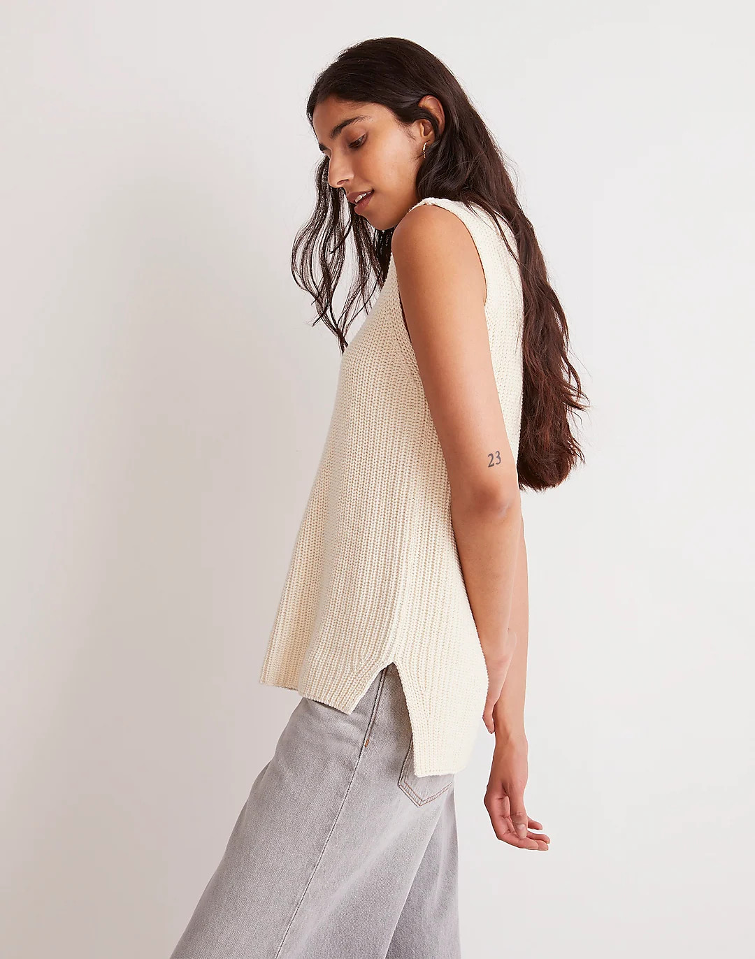 Ribbed Long Sweater Vest | Madewell