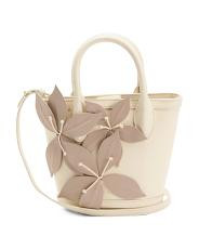 Leather La Monada Flower Shoulder Bag | TJ Maxx