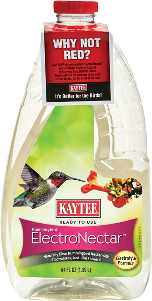 Kaytee Hummingbird ElectroNectar Wild Bird Food, Ready to Use, 64 Ounces | Amazon (US)