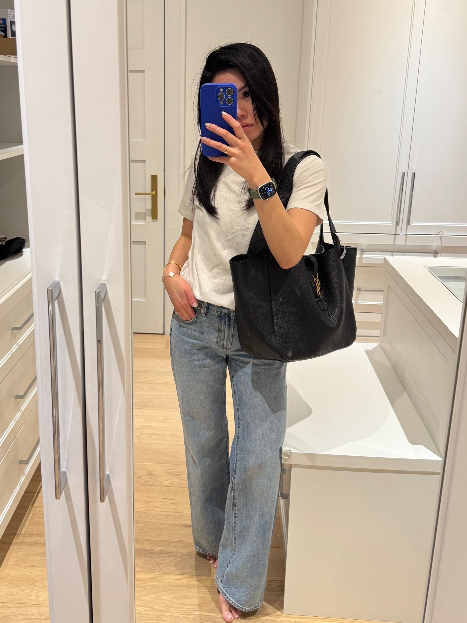 When the bag makes the outfit. 

Bea tote, YSL, Saint Laurent, luxury tote bag, leather tote bag, jeans and t shirt. 

#LTKstyletip #LTKsale #LTKjeans