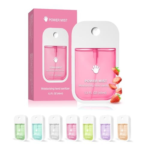 Power Mist Hand Sanitizer - 7 Light Scents Pocket Hand Sanitizer Spray, Spray Hand Sanitizer Trav... | Amazon (US)
