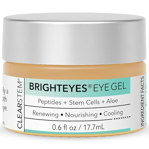 CLEARSTEM - BRIGHTEYES - Eye Gel - Nourishing Eye Cream - Lip Renewal - Cooling Gel - Stem Cells Blend - Peptides, Collagen, Aloe Vera - Gluten Free - Beauty, Self Care, Skin Care - 0.6 fl oz | Amazon (US)