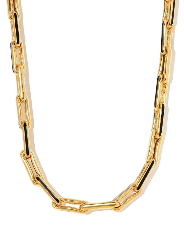 14kt yellow gold chain-link necklace | Farfetch Global