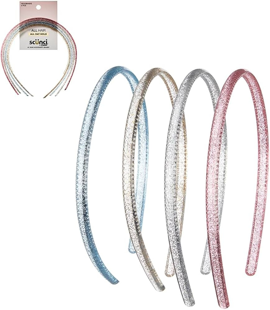 CONAIR Scunci Effortless Beauty Skinny headband -plastic Headbands for Women and Men - hair acces... | Amazon (US)
