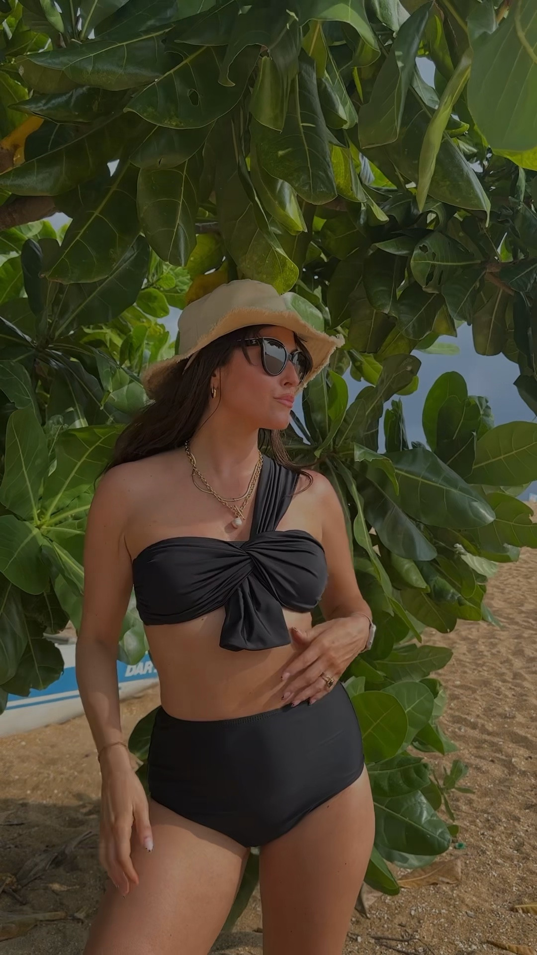 Black bikini, black swimsuit, black swimwear, swimsuit for women, stylish bikini, Jacquemus bucket hat, summer outfit, vacation outfit 

#LTKeurope #LTKSeasonal #LTKstyletip
