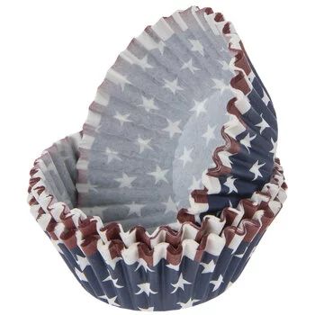 American Flag Rustic Baking Cups Patriotic Fourth OF July Memorial Day Supplies 75 Count | Walmart (US)