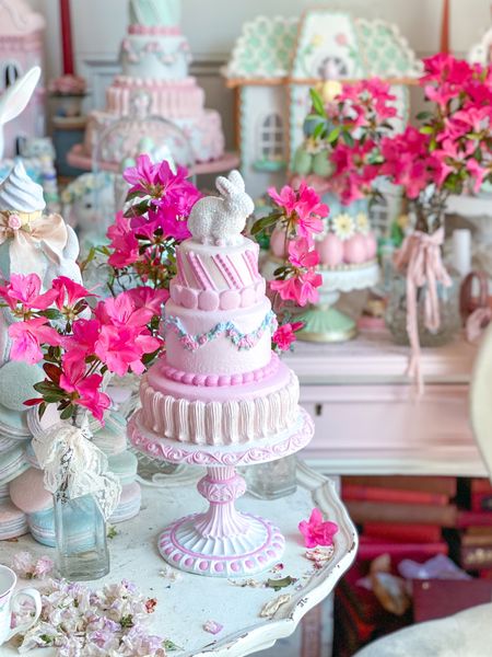 The perfect Hand painted pink cake for Easter! Grab one that I have linked and have it sent to me for this hand painted makeover!!  Email me at suburbancrunchygirl (at) gmail for more about the makeover  

#LTKSeasonal #LTKhome #LTKparties