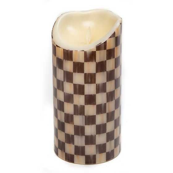 Courtly Check Flicker 8" Pillar Candle | MacKenzie-Childs