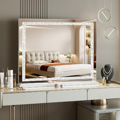 VANITII 32" x 23" Vanity Mirror with Dimmable Light Strip & 10X Magnification White | Target