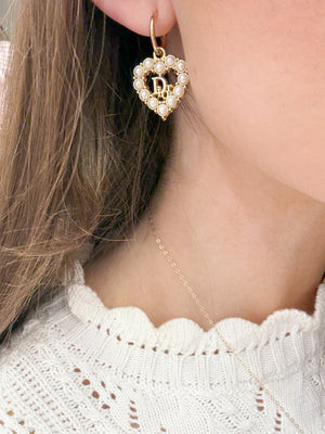 J'adore Pearl Heart Earrings | Carin Rose