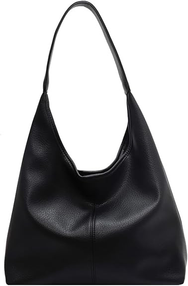 Hobo Bags for Women Slouchy Tote Bag Soft Casual PU Leather Shoulder Purses 2pcs Work Everyday Ha... | Amazon (US)