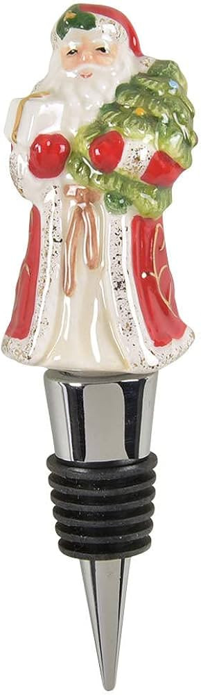 Spode Christmas Tree Santa Figural Bottle Stopper - Beverage & Wine Stopper, Ideal Christmas Home... | Amazon (US)