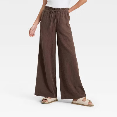 Women's High-Rise Wide Leg Pull-On Pants - Universal Thread™ | Target