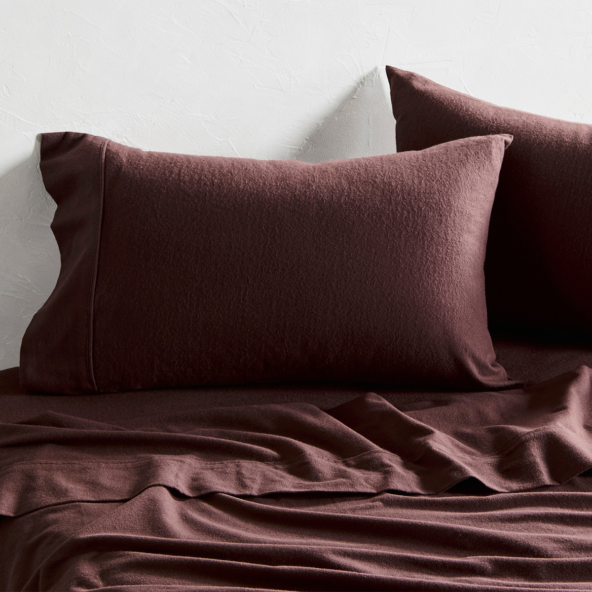 Chocolate Cotton Flannelette Sheet Set | Pillow Talk AU
