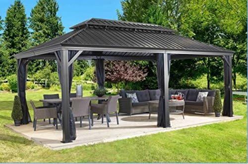 Sojag Messina Galvanized-Steel-Roof Sun Shelter (12' by 20'ft.) | Amazon (US)