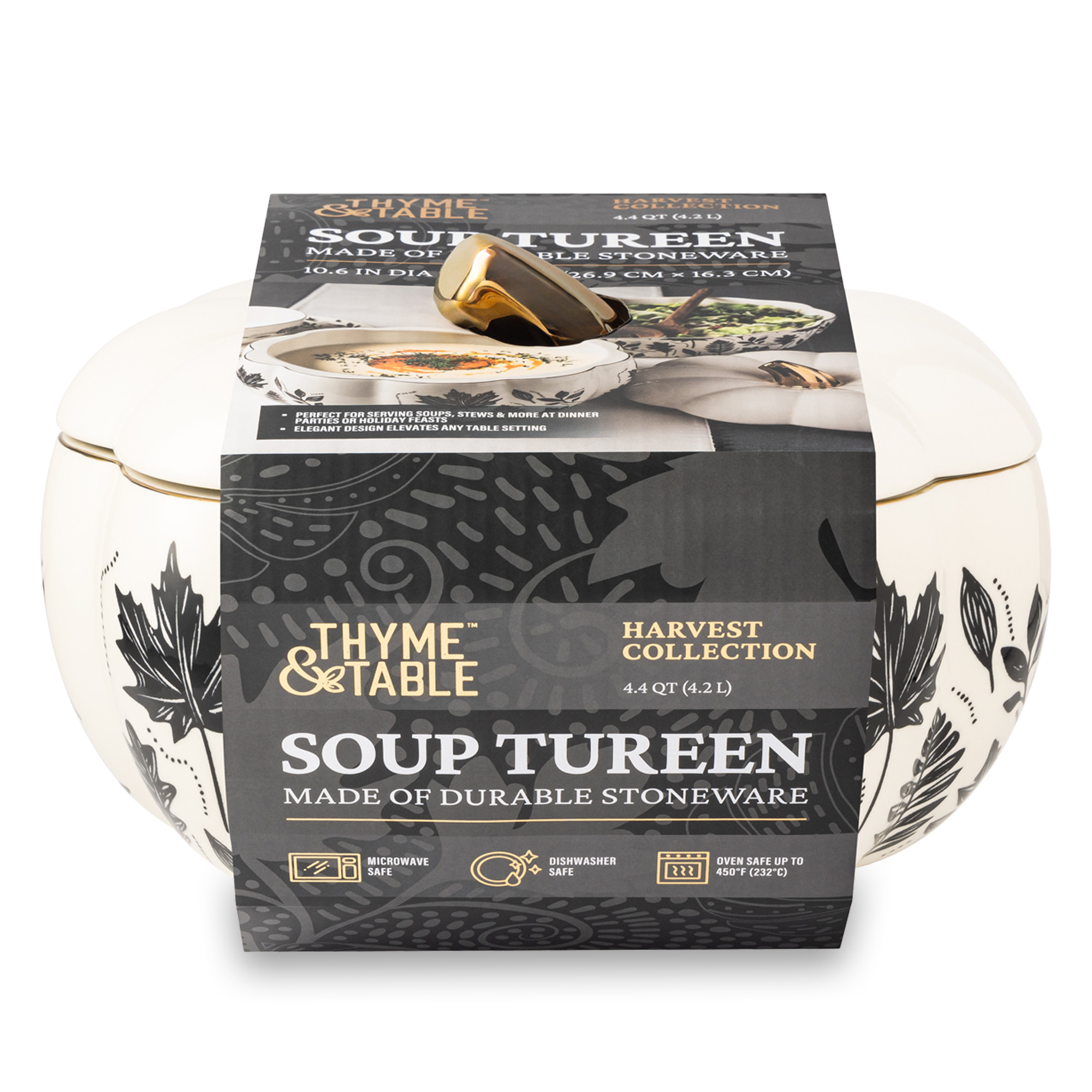 Thyme & Table Harvest 10" 4 Quart Soup Tureen | Walmart (US)