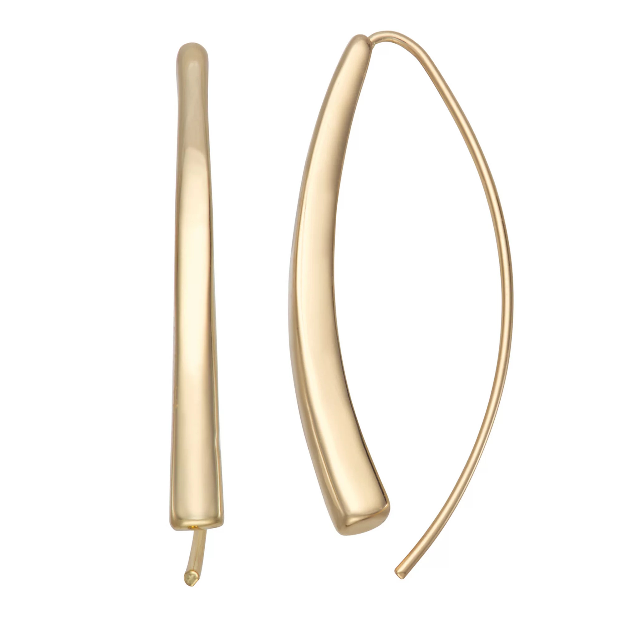 Nine West Gold Tone Sleek Threader Earrings | Kohl's