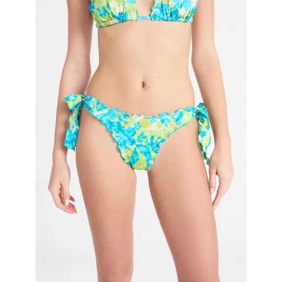 No Boundaries Low Waist Side Tie Bikini Bottoms, Women's XXS-XXL | Walmart (US)