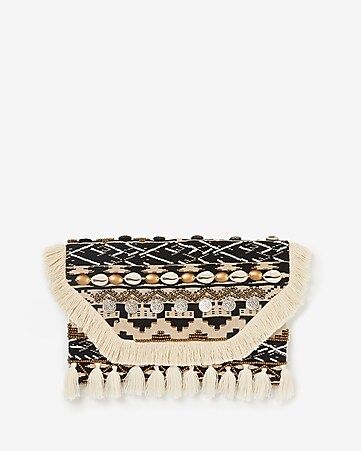 Embellished Puka Shell Coin Clutch | Express