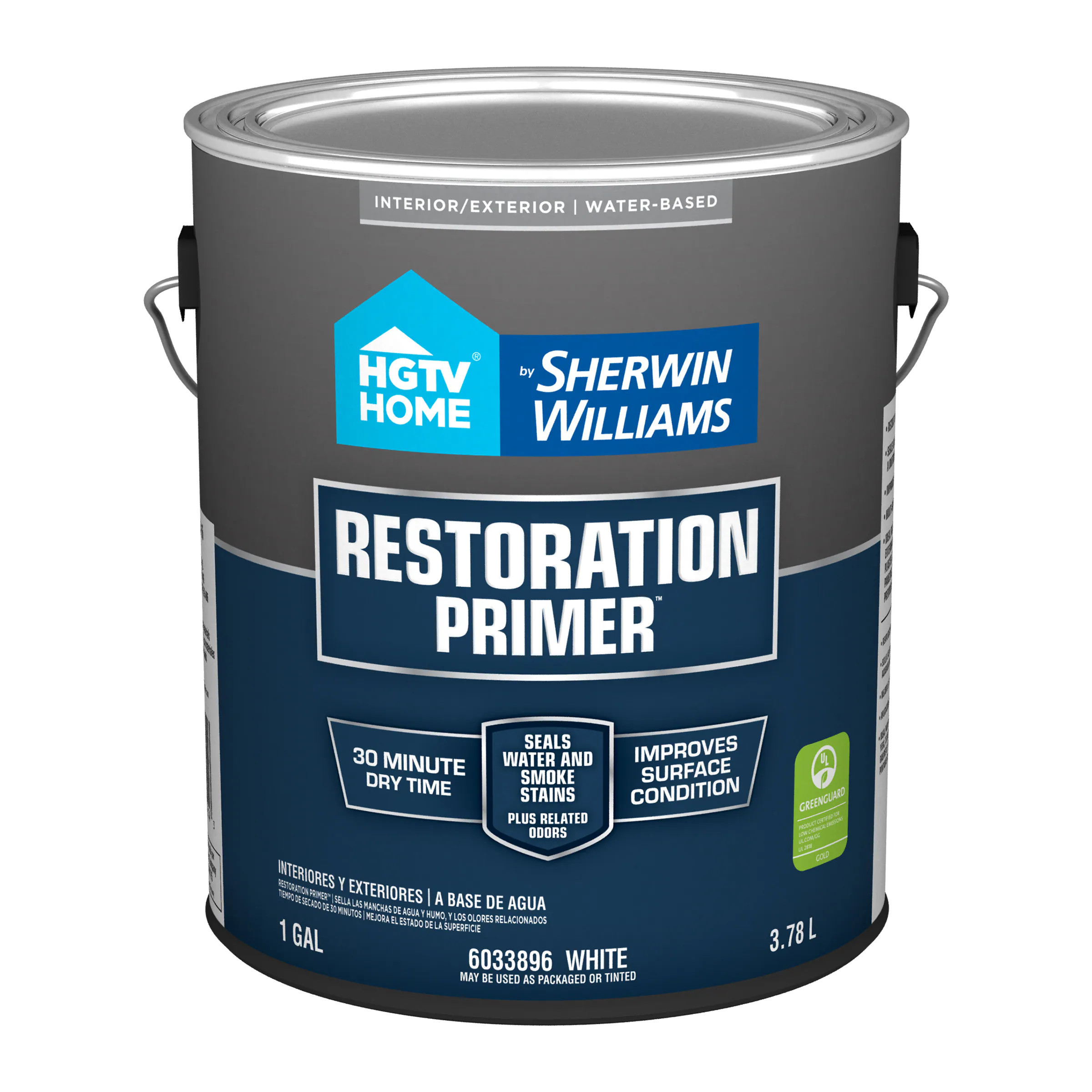 HGTV HOME by Sherwin-Williams Restoration Interior/Exterior High hiding Water-based Primer ( 1-gallon ) | HP6033896-16 | Lowe's
