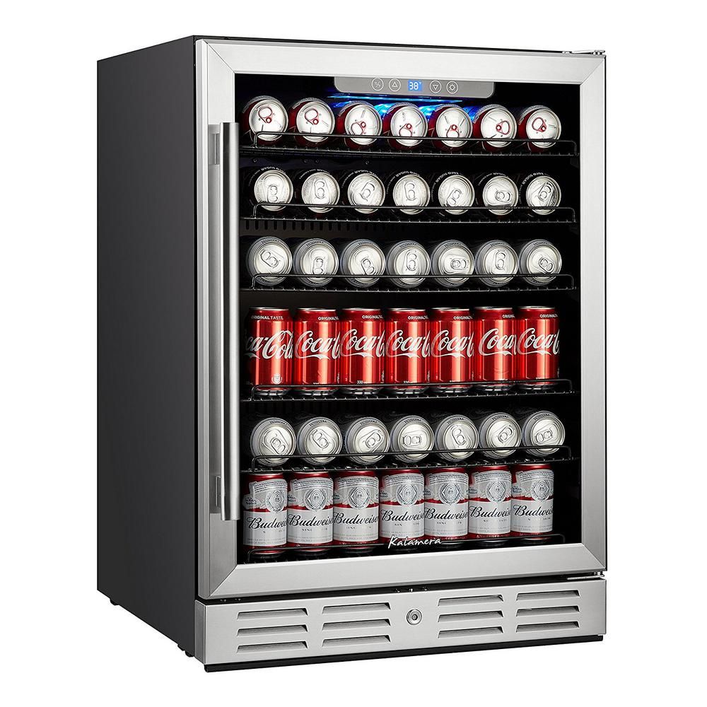 24 in. Built-in Single Zone Beverage Refrigerator with 170 Can 12 oz. Beverage | The Home Depot