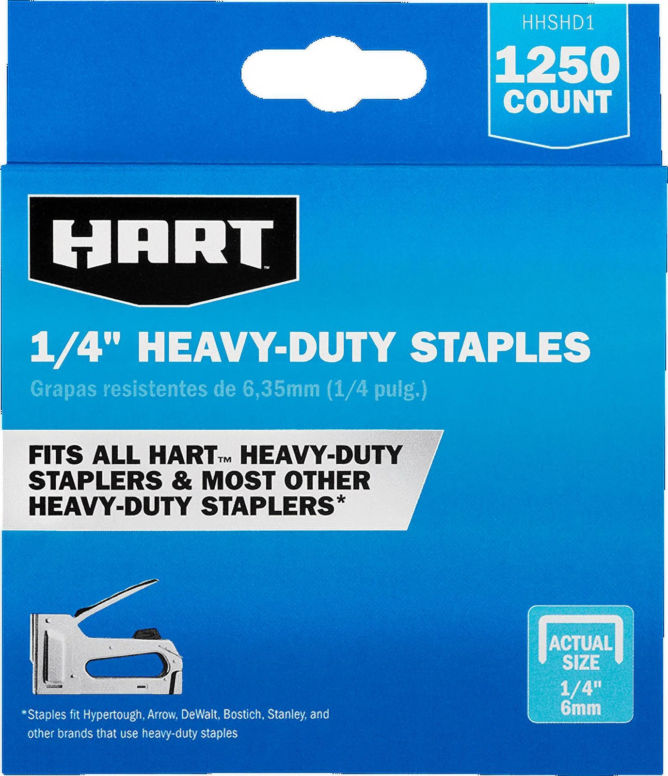 HART Heavy Duty 1/4 inches Staples (1,250 Count), New Condition | Walmart (US)