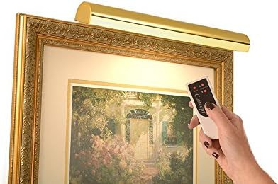 Concept Lighting 301L Cordless LED Remote Control Picture Light, 18", Polished Brass with silver ... | Amazon (US)