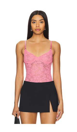 Le Stretch Multifit Bodysuit in Pink Cadillac | Revolve Clothing (Global)