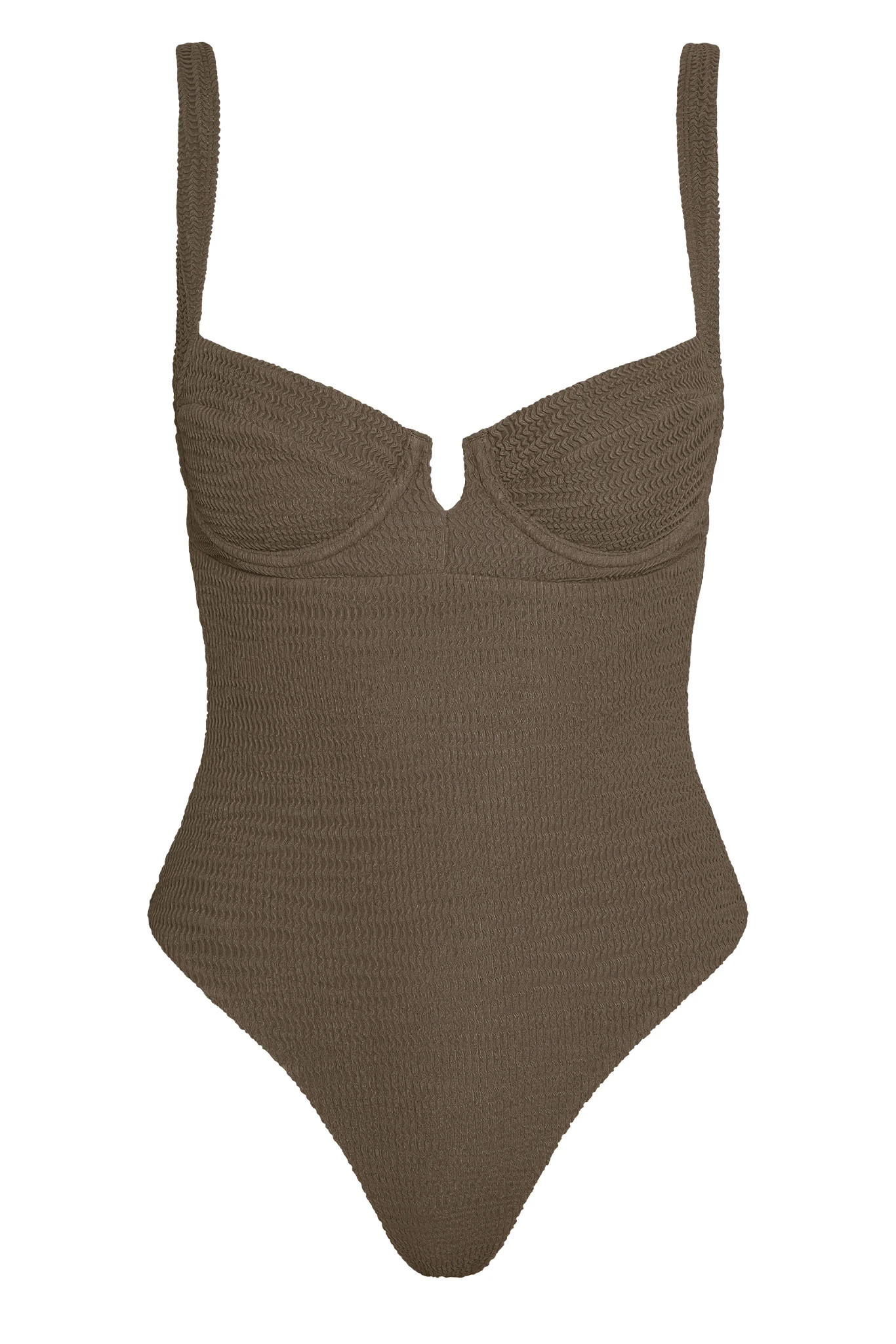 Clovelly One Piece - Stone Crinkle | Monday Swimwear
