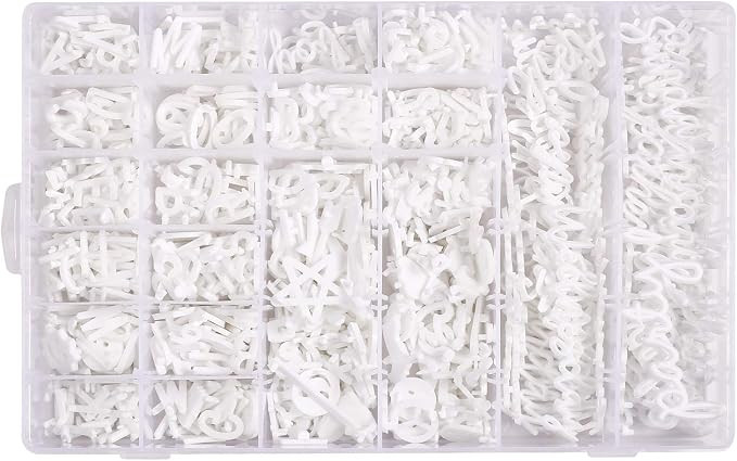 Awefrank Letter Board Letters, 649 PRE-Cut Characters (3/4 and 1 Inch, White) with Sorting Organi... | Amazon (US)