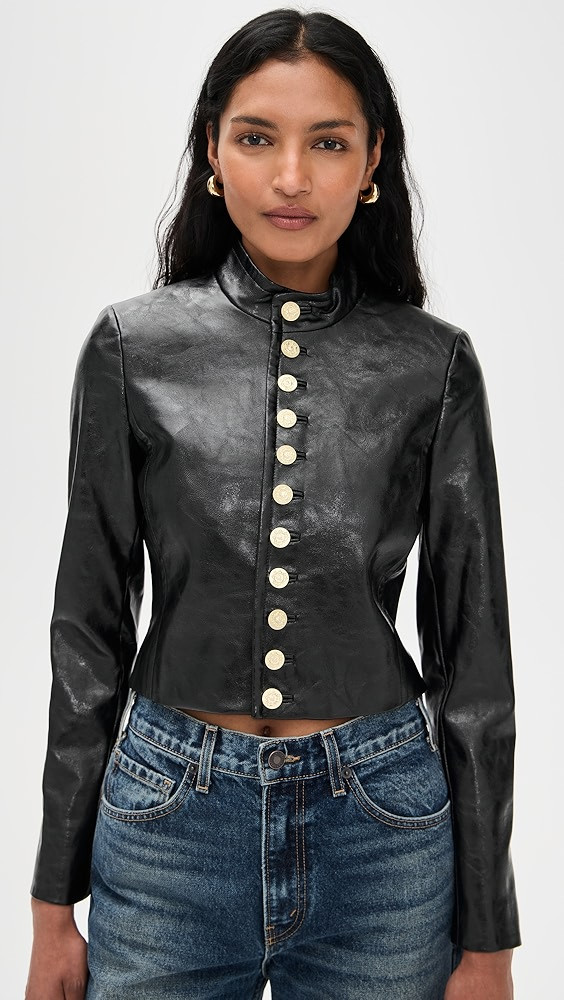 Emerson Vegan Leather Military Jacket | Shopbop