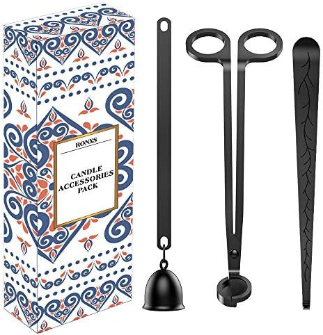 RONXS 3 in 1 Candle Accessory Set, Candle Wick Trimmer Cutter, Candle Snuffer Extinguisher, Wick ... | Amazon (US)