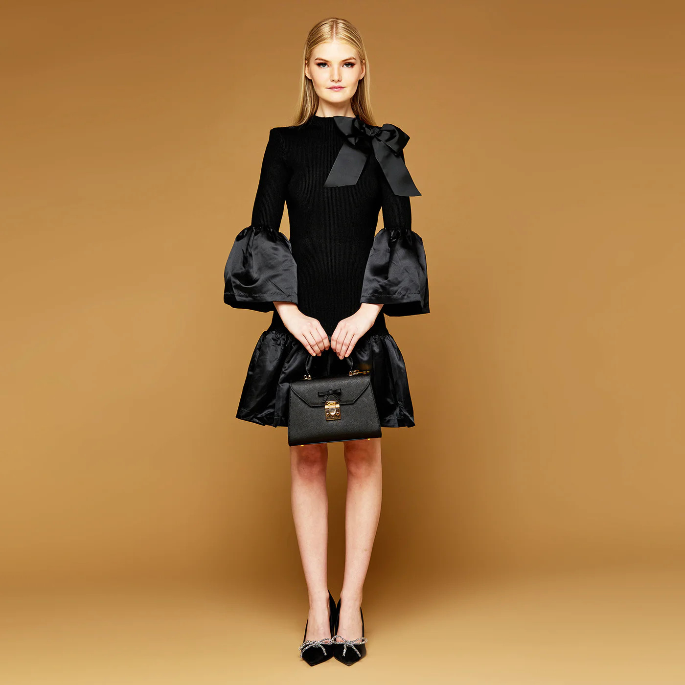 MME. SATIN CUFF KNIT Dress | MME.MINK