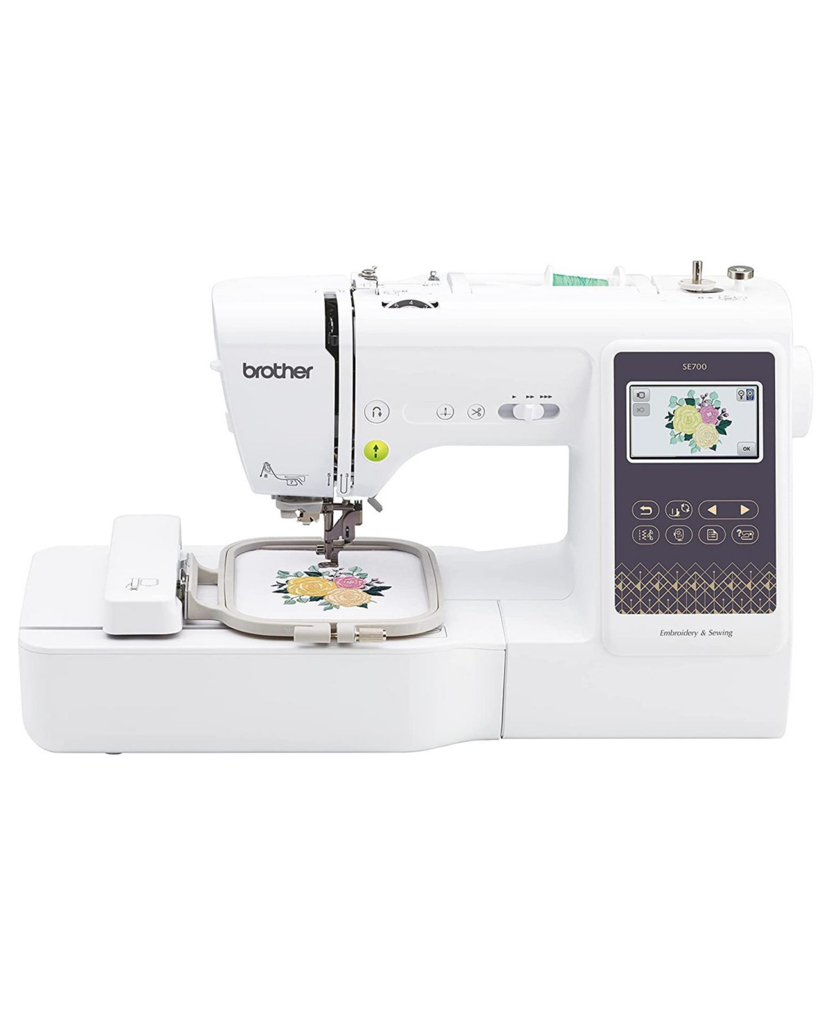 Brother SE700 4" x 4" Computerized Sewing and Embroidery Machine - White | Macy's