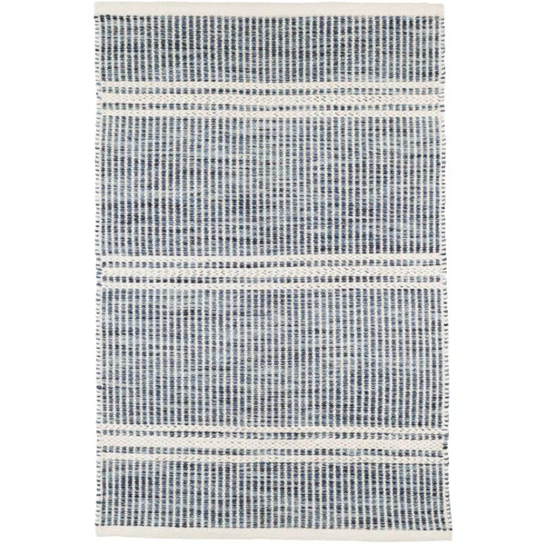 Malta Striped Handmade Flatweave Blue Area Rug | Wayfair North America