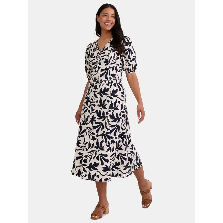 Time and Tru Women's Poplin Skirt Set, Sizes XS-XXXL | Walmart (US)