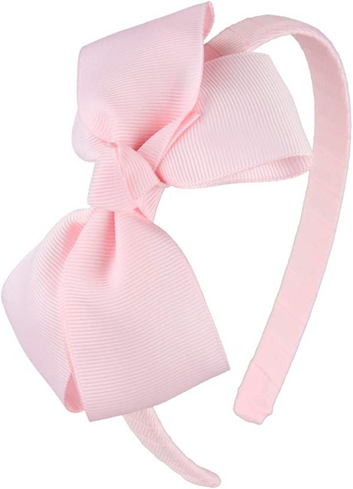 7Rainbows Cute Light Pink Bow Headband for Girls Toddlers. | Amazon (US)