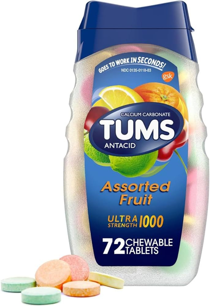 TUMS Ultra Maximum Strength Chewable Tablets, Assorted Fruit - 72 | Amazon (UK)
