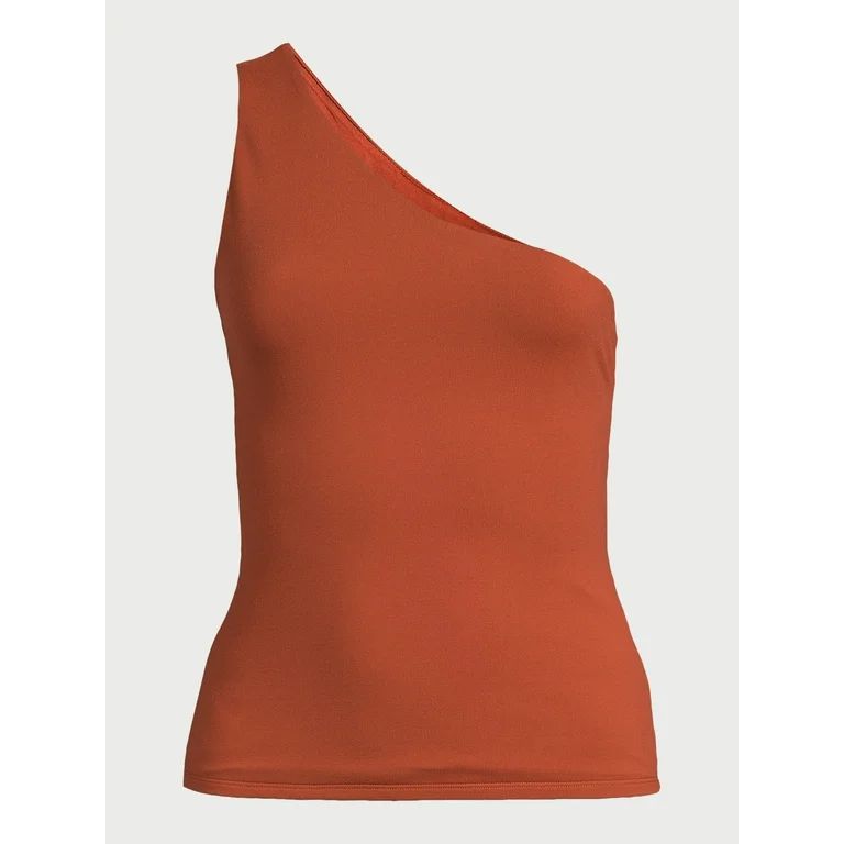 Scoop Women's Contour One Shoulder Tank Top, Sizes XS-XXL | Walmart (US)