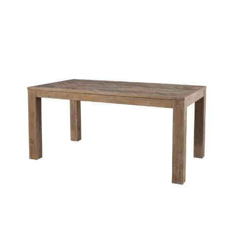 Weathered Pine and Herringbone Keaton Dining Table | World Market