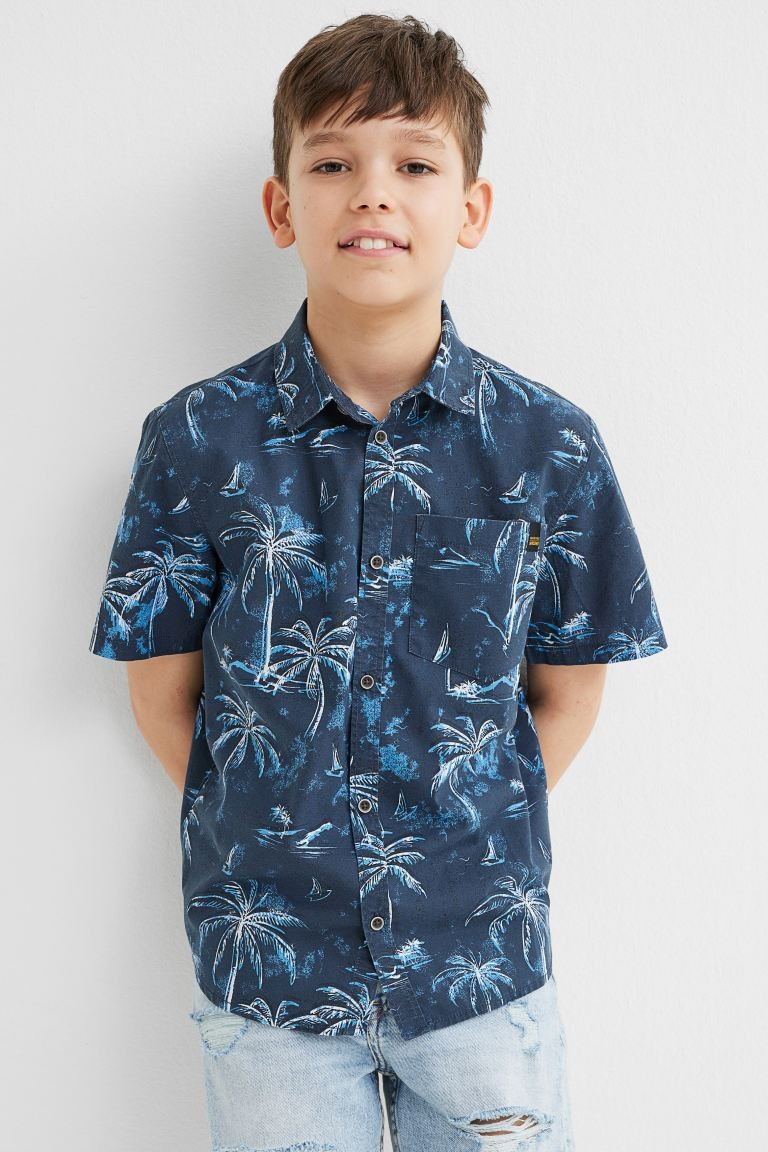 Short-sleeved Cotton Shirt | H&M (US + CA)