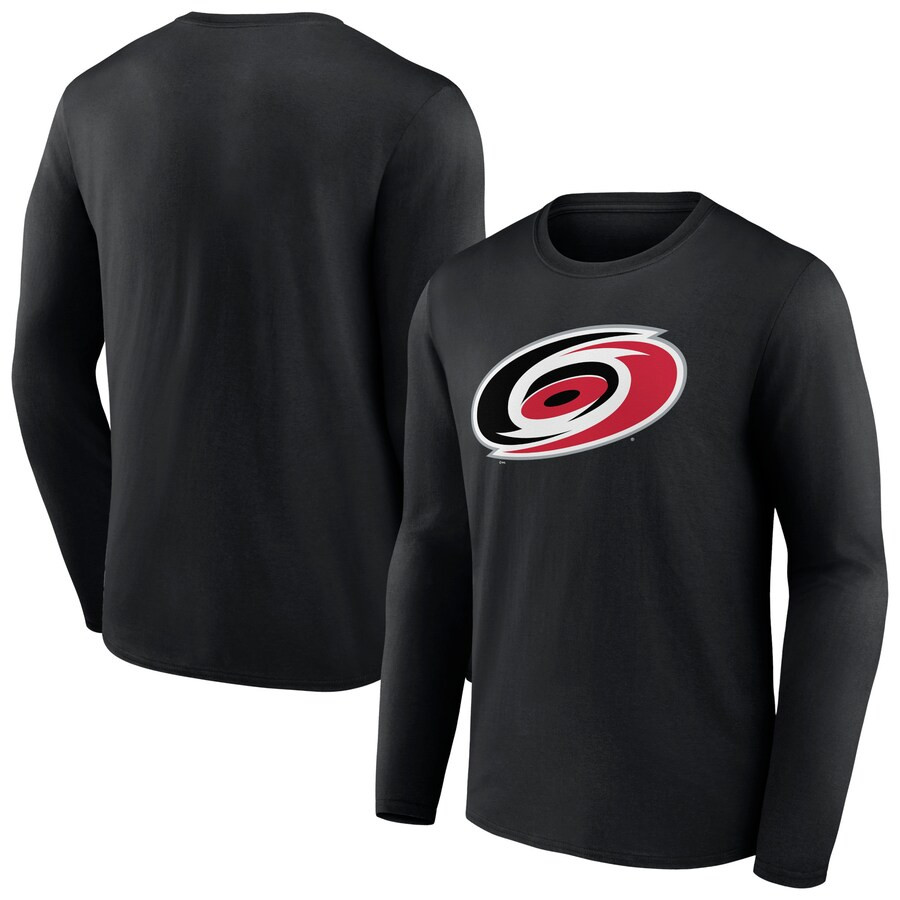Carolina Hurricanes Primary Logo Team Long Sleeve T-Shirt - Black | Fanatics