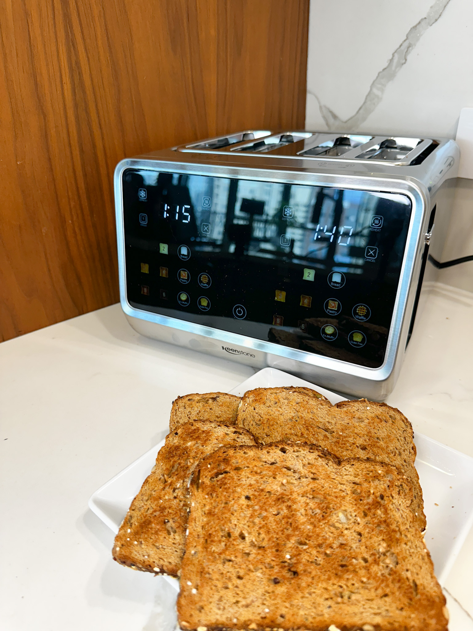 Upgrade your mornings the smart (and stylish) way 🍞✨ with this 4 slice digital smart toaster! Designed for convenience and precision, it gives you perfectly toasted bread every time with just a touch 💖🔥. Perfect for busy mornings when you want quick, evenly toasted slices for the whole family 👀✨. Trust me, breakfast just got a whole lot better 💕

#toaster #kitchenessentials #smartkitchen #breakfastideas #homeessentials #kitchenmusthaves #modernkitchen #appliances #homeupgrade #dailyessentials #cookingmadeeasy #kitcheninspo #breakfasttime #homeliving #convenience #familykitchen #kitchenfinds #ltkhome #ltkfinds #homeappliances #lifestyleupgrade #easycooking #kitchenlife #morningroutine 

 