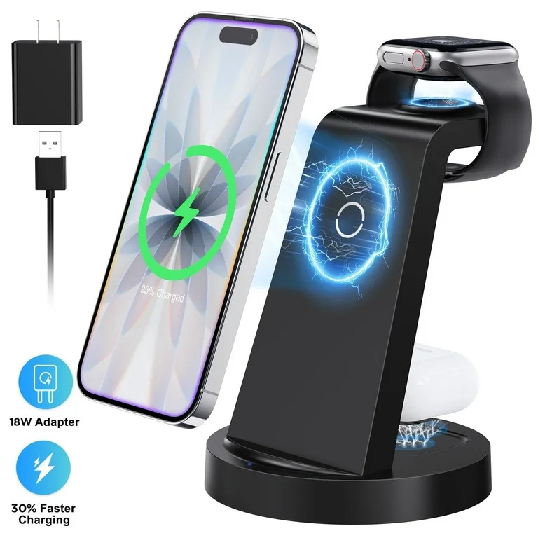 18W Wireless Charger - ETEPEHI 3 in 1 Charging Station Compatible with iPhone 17 16e 16 15 14 13 ... | Walmart (US)