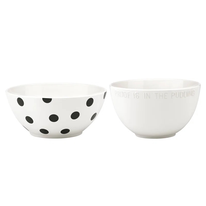 Kate Spade New York All in Good Taste Deco Dot Mixing Bowls, Set of 2 | Wayfair North America